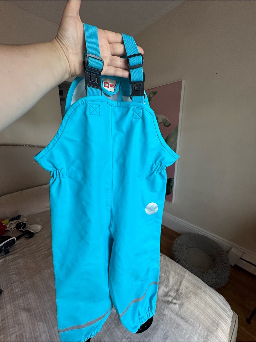 Lego Bright Turquoise Kids Waterproof Overalls with Adjustable Straps